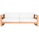  Meridian Anguilla 83" Off White Water Resistant Fabric Upholsetered Outdoor Patio Sofa IMAGE 5