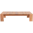  Meridian Tulum Natural Teak Wood Outdoor Patio Coffee Table IMAGE 3