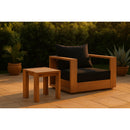  Meridian Tulum Natural Teak Wood End / Side Table IMAGE 2