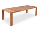  Meridian Tulum 108.5" Natural Teak Wood Outdoor Patio Dining Table IMAGE 1