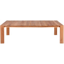  Meridian Tulum 108.5" Natural Teak Wood Outdoor Patio Dining Table IMAGE 3