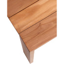 Meridian Tulum 108.5" Natural Teak Wood Outdoor Patio Dining Table IMAGE 5
