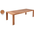  Meridian Tulum 108.5" Natural Teak Wood Outdoor Patio Dining Table IMAGE 7