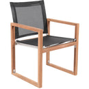  Meridian Tulum Black Water Resistant Mesh Fabric Outdoor Patio Dining Arm Chair IMAGE 1