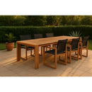  Meridian Tulum Black Water Resistant Mesh Fabric Outdoor Patio Dining Arm Chair IMAGE 2