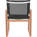  Meridian Tulum Black Water Resistant Mesh Fabric Outdoor Patio Dining Arm Chair IMAGE 3