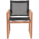  Meridian Tulum Black Water Resistant Mesh Fabric Outdoor Patio Dining Arm Chair IMAGE 4