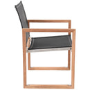  Meridian Tulum Black Water Resistant Mesh Fabric Outdoor Patio Dining Arm Chair IMAGE 5