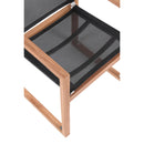  Meridian Tulum Black Water Resistant Mesh Fabric Outdoor Patio Dining Arm Chair IMAGE 6