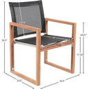  Meridian Tulum Black Water Resistant Mesh Fabric Outdoor Patio Dining Arm Chair IMAGE 7