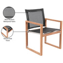  Meridian Tulum Black Water Resistant Mesh Fabric Outdoor Patio Dining Arm Chair IMAGE 8
