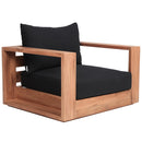  Meridian Tulum Black Water Resistant Fabric Upholstered Outdoor Patio Accent Chair IMAGE 4