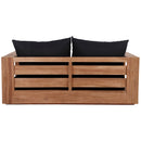  Manufacturer Color_Black -- Meridian Tulum Stationary Fabric Loveseat IMAGE 3