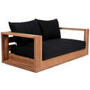  Manufacturer Color_Black -- Meridian Tulum Stationary Fabric Loveseat IMAGE 4