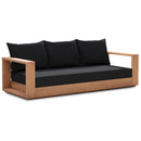  Meridian Tulum 87" Black Water Resistant Fabric Upholstered Outdoor Patio Sofa IMAGE 1