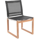  Meridian Tulum Black Water Resistant Mesh Fabric Outdoor Patio Dining Side Chair IMAGE 1