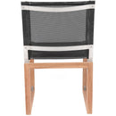  Meridian Tulum Black Water Resistant Mesh Fabric Outdoor Patio Dining Side Chair IMAGE 3