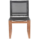  Meridian Tulum Black Water Resistant Mesh Fabric Outdoor Patio Dining Side Chair IMAGE 4