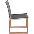 Meridian Tulum Black Water Resistant Mesh Fabric Outdoor Patio Dining Side Chair IMAGE 5