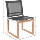  Meridian Tulum Black Water Resistant Mesh Fabric Outdoor Patio Dining Side Chair IMAGE 7