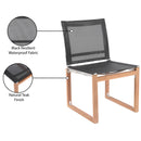  Meridian Tulum Black Water Resistant Mesh Fabric Outdoor Patio Dining Side Chair IMAGE 8