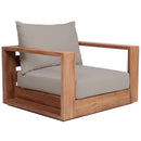  Meridian Tulum Grey Water Resistant Fabric Upholstered Outdoor Patio Accent Chair IMAGE 4