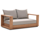  Manufacturer Color_Grey -- Tulum 63" Grey Water Resistant Fabric Upholstered Outdoor Patio Sofa IMAGE 1