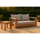  Manufacturer Color_Grey -- Tulum 63" Grey Water Resistant Fabric Upholstered Outdoor Patio Sofa IMAGE 2