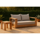 Meridian Tulum Grey Water Resistant Fabric Outdoor Loveseat IMAGE 2