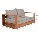  Manufacturer Color_Grey -- Tulum 63" Grey Water Resistant Fabric Upholstered Outdoor Patio Sofa IMAGE 7