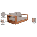  Manufacturer Color_Grey -- Tulum 63" Grey Water Resistant Fabric Upholstered Outdoor Patio Sofa IMAGE 8