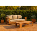  Meridian Tulum 87" Grey Water Resistant Fabric Upholstered Outdoor Patio Sofa IMAGE 2
