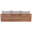  Meridian Tulum 87" Grey Water Resistant Fabric Upholstered Outdoor Patio Sofa IMAGE 3