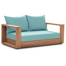  Manufacturer Color_Sea Blue -- Tulum 63" Blue Water Resistant Fabric Upholstered Outdoor Patio Sofa IMAGE 1