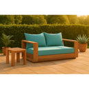  Manufacturer Color_Sea Blue -- Tulum 63" Blue Water Resistant Fabric Upholstered Outdoor Patio Sofa IMAGE 2