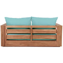  Manufacturer Color_Sea Blue -- Tulum 63" Blue Water Resistant Fabric Upholstered Outdoor Patio Sofa IMAGE 3