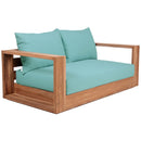  Manufacturer Color_Sea Blue -- Tulum 63" Blue Water Resistant Fabric Upholstered Outdoor Patio Sofa IMAGE 4