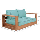  Manufacturer Color_Sea Blue -- Tulum 63" Blue Water Resistant Fabric Upholstered Outdoor Patio Sofa IMAGE 7