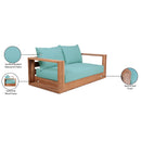  Manufacturer Color_Sea Blue -- Tulum 63" Blue Water Resistant Fabric Upholstered Outdoor Patio Sofa IMAGE 8