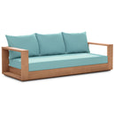  Meridian Tulum 87" Blue Water Resistant Fabric Upholstered Outdoor Patio Sofa IMAGE 1