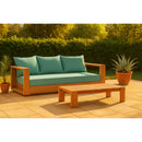  Meridian Tulum 87" Blue Water Resistant Fabric Upholstered Outdoor Patio Sofa IMAGE 2
