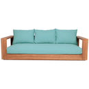  Meridian Tulum 87" Blue Water Resistant Fabric Upholstered Outdoor Patio Sofa IMAGE 5