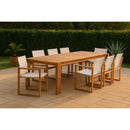 Meridian Tulum Off White Water Resistant Fabric Outdoor Patio Dining Arm Chair IMAGE 2