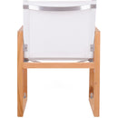  Meridian Tulum Off White Water Resistant Mesh Fabric Outdoor Patio Dining Arm Chair IMAGE 3