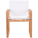  Meridian Tulum Off White Water Resistant Mesh Fabric Outdoor Patio Dining Arm Chair IMAGE 4