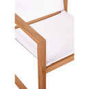  Meridian Tulum Off White Water Resistant Mesh Fabric Outdoor Patio Dining Arm Chair IMAGE 6
