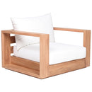  Meridian Tulum Off White Water Resistant Fabric Upholstered Outdoor Patio Accent Chair IMAGE 4