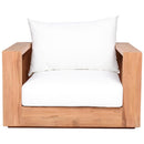  Meridian Tulum Off White Water Resistant Fabric Upholstered Outdoor Patio Accent Chair IMAGE 5