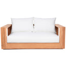  Manufacturer Color_White -- Tulum 63" Off White Water Resistant Fabric Upholstered Outdoor Patio Sofa IMAGE 5