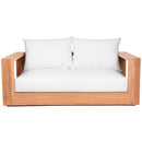 Meridian Tulum Off White Water Resistant Fabric Outdoor Loveseat IMAGE 5